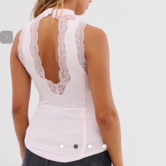 Free People Tops - Free People Dale Back Cutout Pink Tank Top